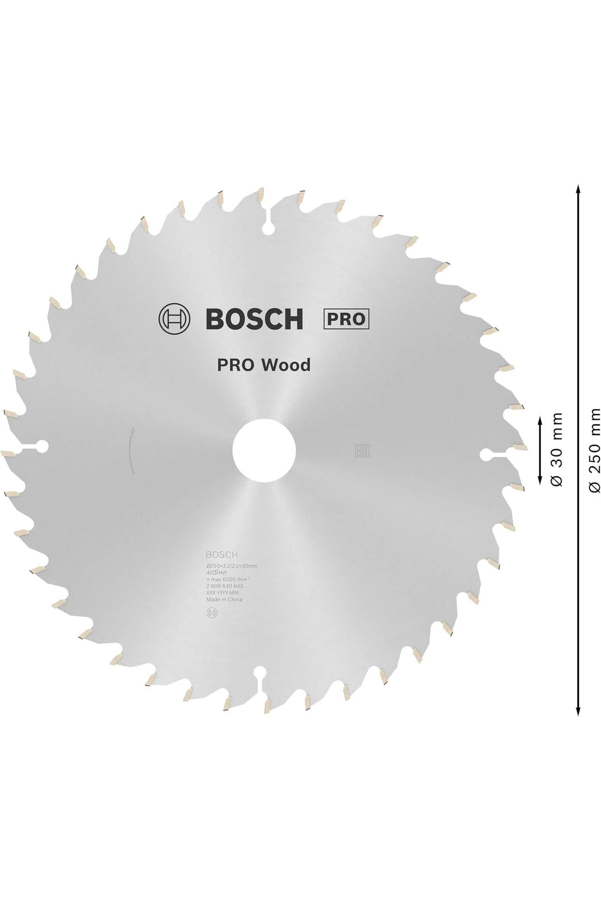 Pro Wood Daire Testere Bıçağı 250x 3,2x30 mm