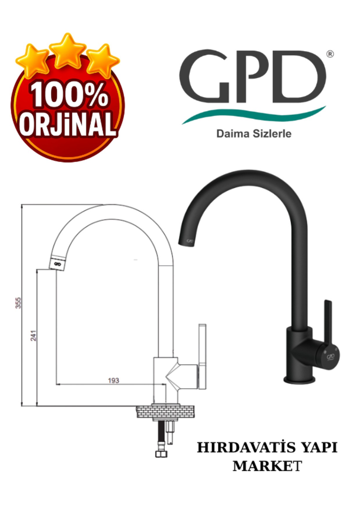 Gildo MTE165-S Tek Gövde Eviye Bataryası