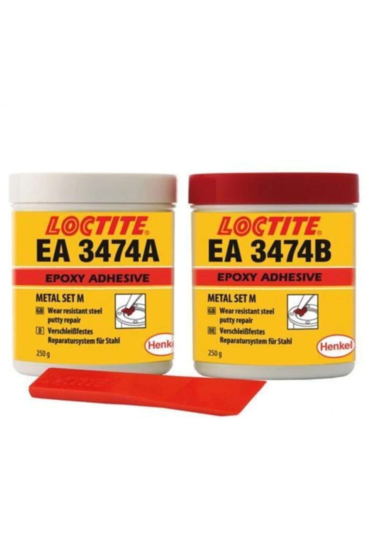 Loctite Ea 3474 - 500gr | Epoksi Metal Set | Mineral Dolgulu Çelik Macun