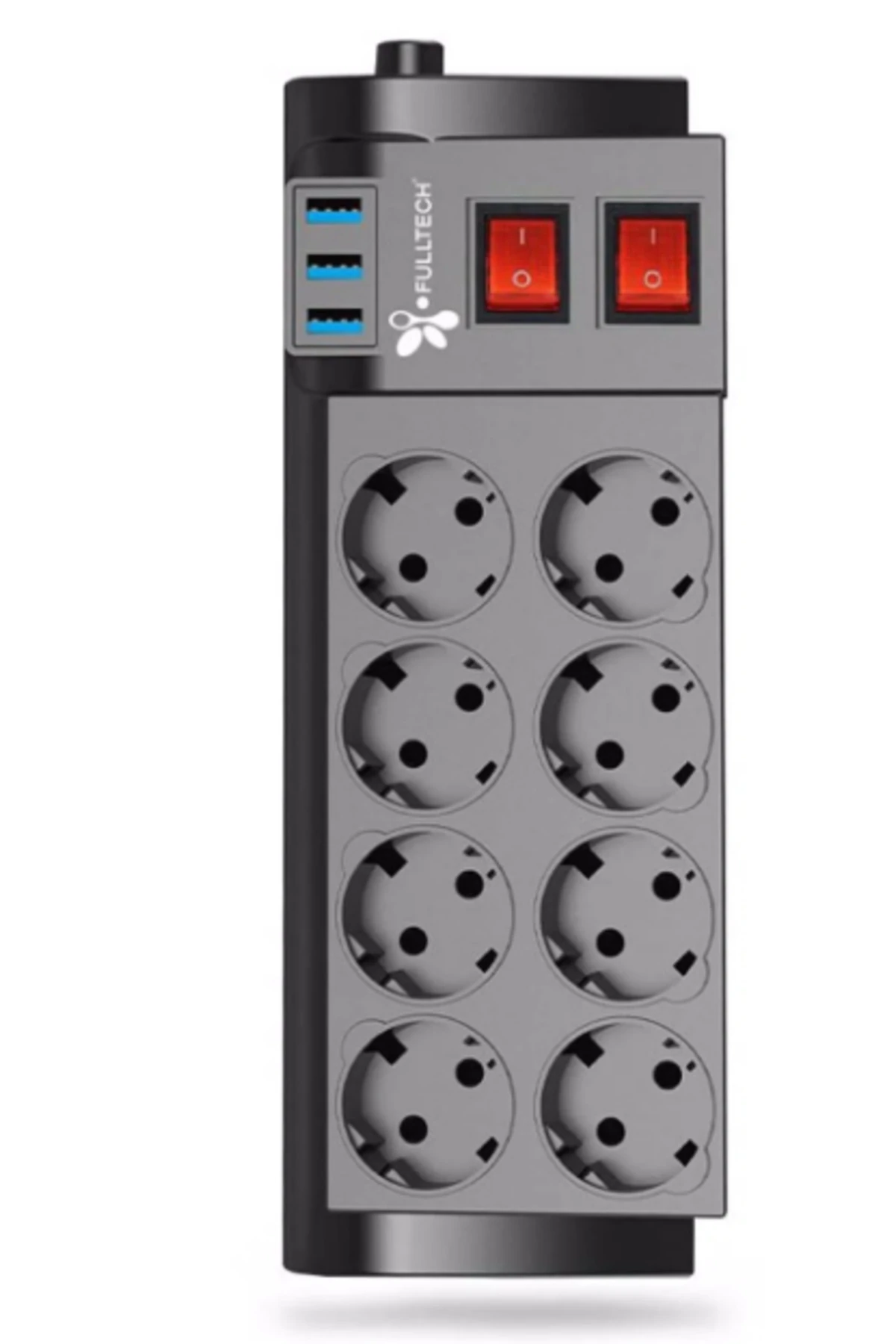 Fulltech Ftr-08 8’li Termal Akım Korumalı 3 Usb Li Priz (K246)