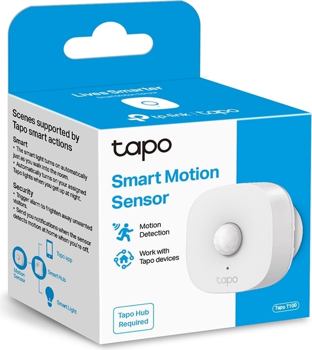 Tapo T100 | Akıllı Hareket Sensörü | Hassasiyet Kontrolü | Pil Dahil | Kolay Kurulum | Alexa ile Çalışır | Diğer Tapo Ürünleri ile Aksiyon Tetikleme | Tapo Hub Gereklidir Ayrıca Satılır