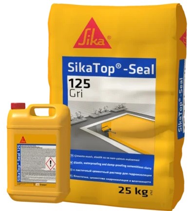 SikaTop - Seal 125 - GRİ-BEYAZ Çimento Esaslı Yarı Elastik Su Yalıtım Malzemesi 33 kg