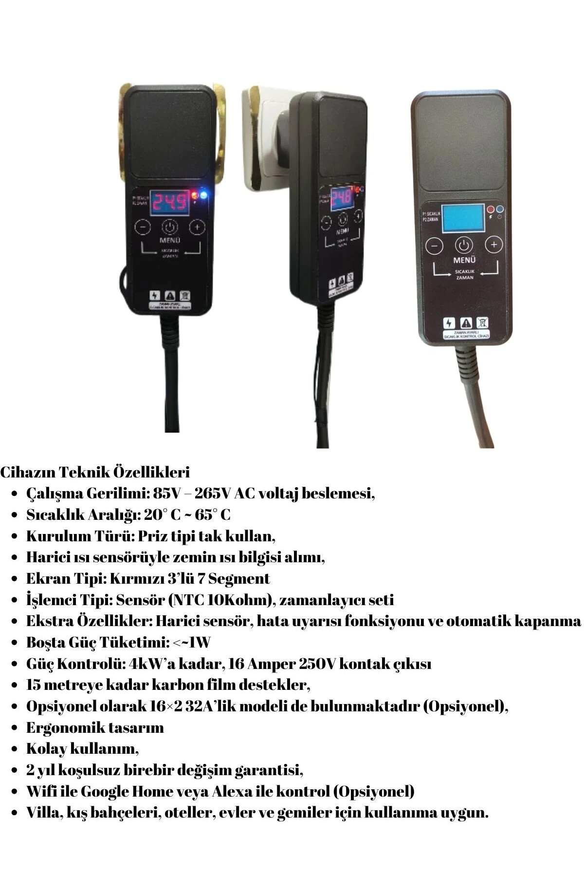 Karbon film ısıtıcı 300x225cm Zaman ayarlı dijital termostatlı ısı izolasyon keçeli