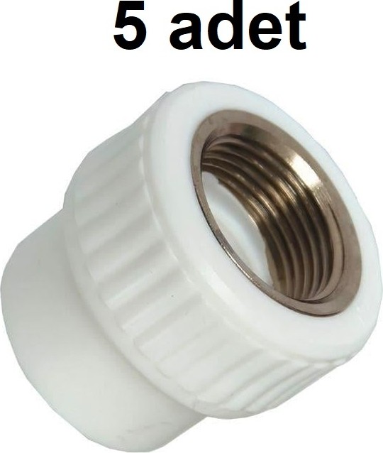 20 Lik Iç Dişli Nipel Adaptör Rekor 20X1/2 Dışı Ppr Nipel 5 Adet
