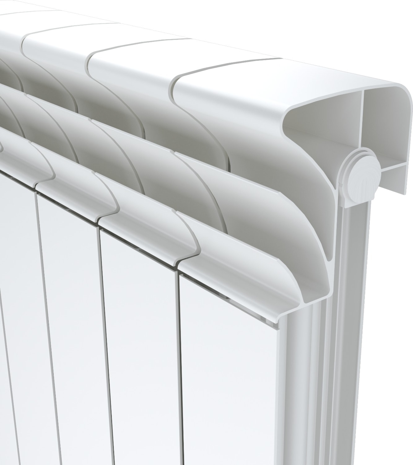 Besto Xl Alüminyum Radyatör 600×1800 mm 18 Dilim Beyaz RAL9016 | 1030W | Duvar Tipi