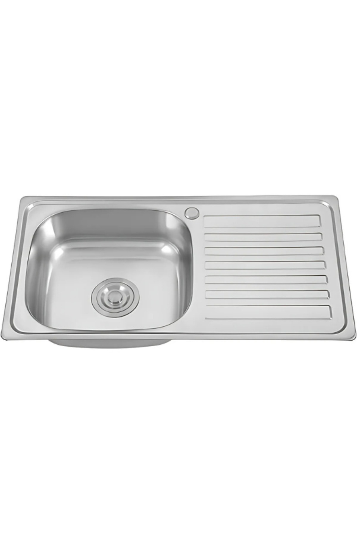 Bella Damlalıklı Paslanmaz Çelik Mutfak Evyesi 75x45cm Sifon Seti Dahil Eviye