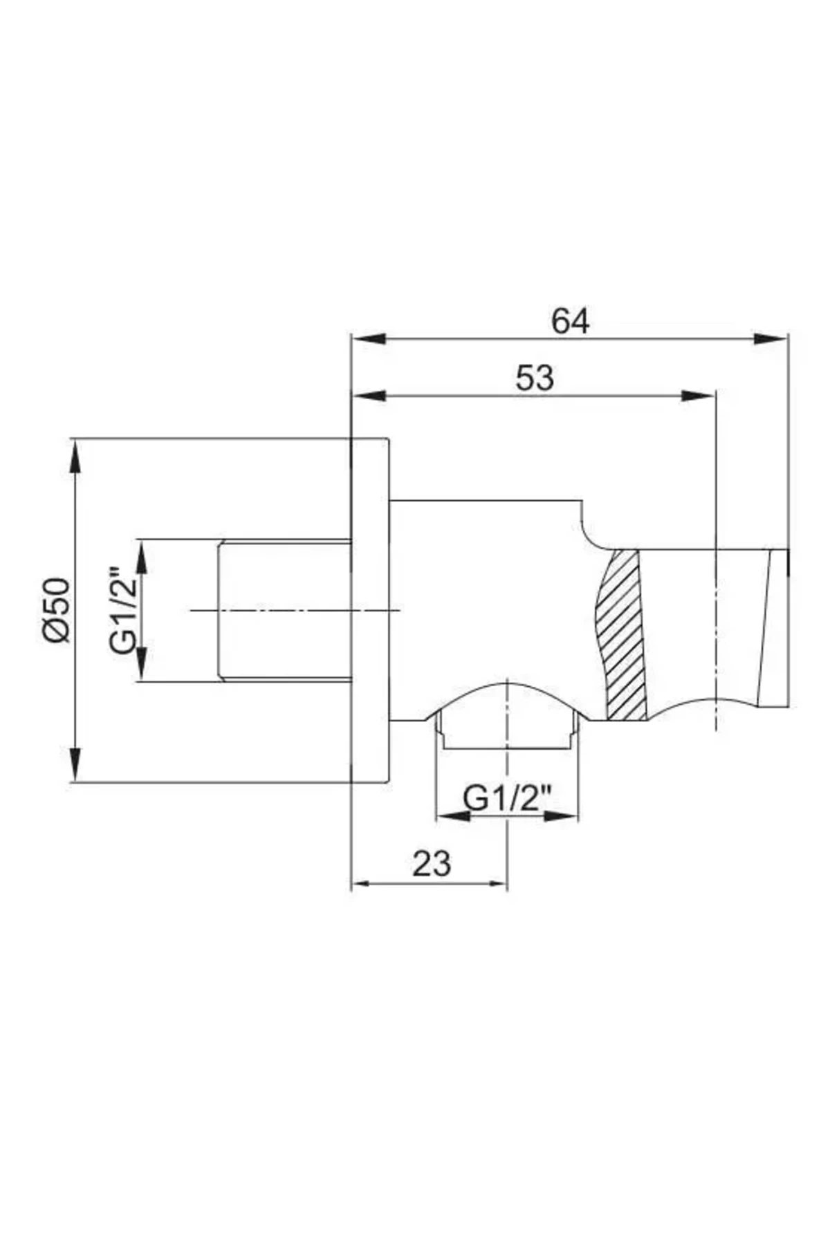Duş Çıkış Dirseği, Krom, 102199523