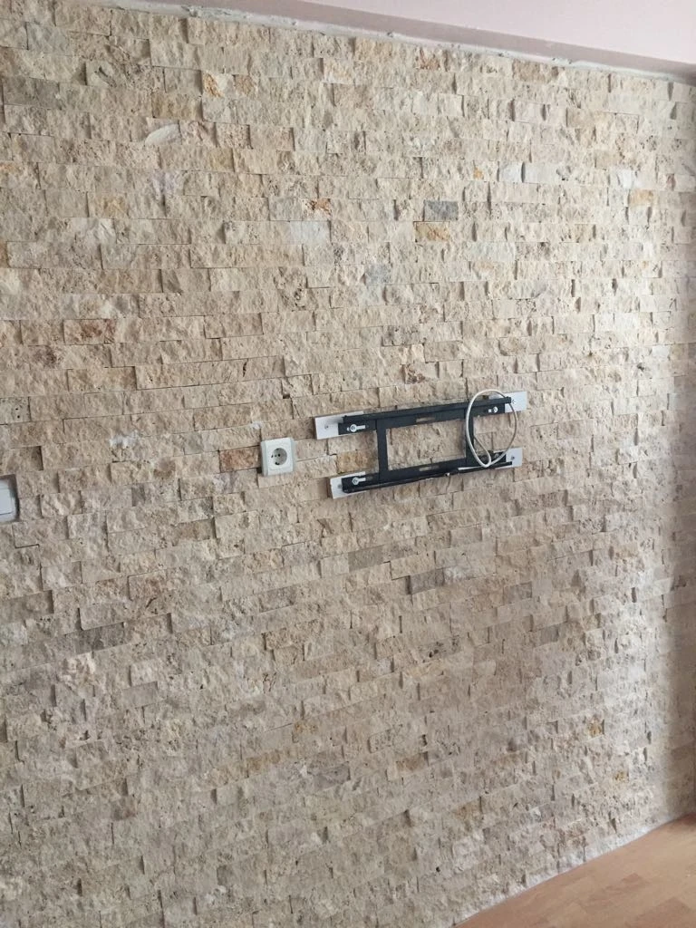 5X10 Fileli Rustik Traverten Patlatma Taş Denizli