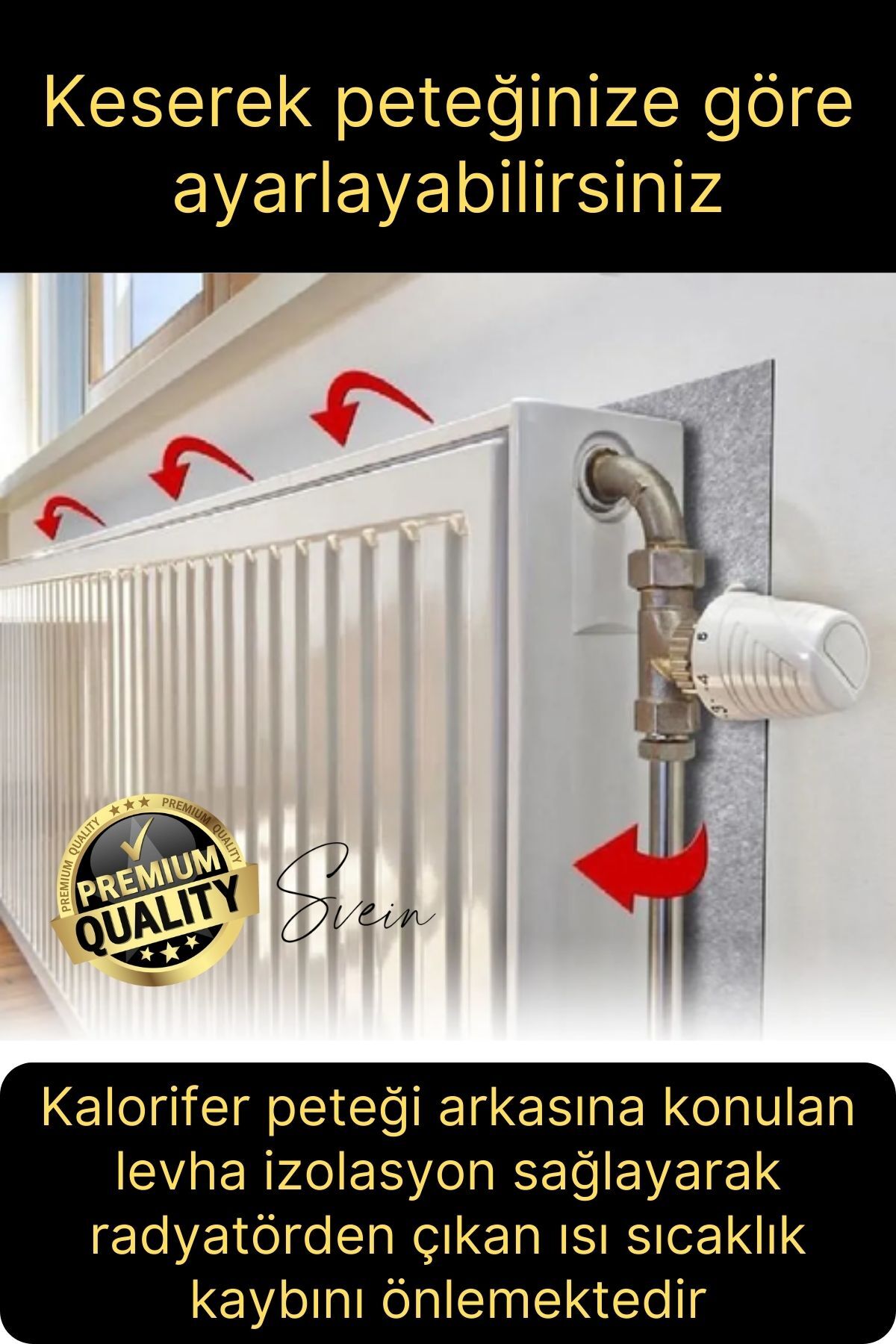 10 Adet Petek Arkası 1 Cm Isı Yalıtım Levhası Radyatör Izolasyon Kalorifer Ev Ofis Tasarruf Arkalığı