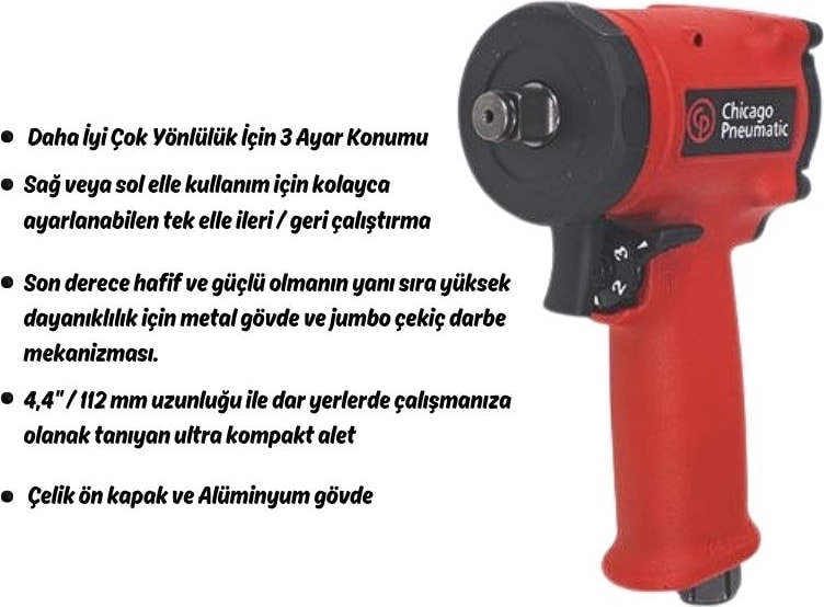 CP7732 Havalı Somun Sıkma Sökme Makinesi -C7732 Impact Wrenches 1/2