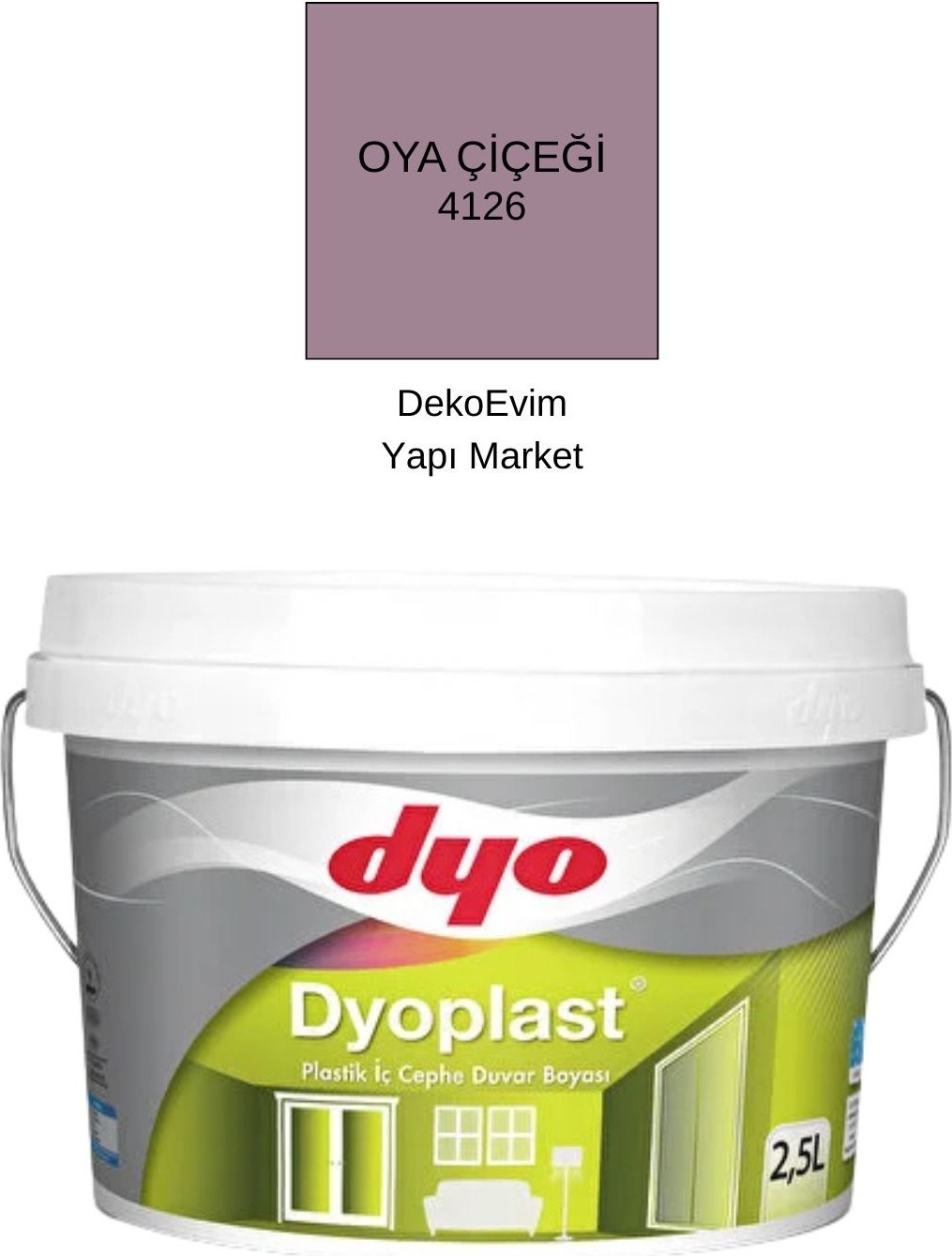 plast Plastik Iç Cephe Duvar B. Oya Çiçeği 2,5 Lt.