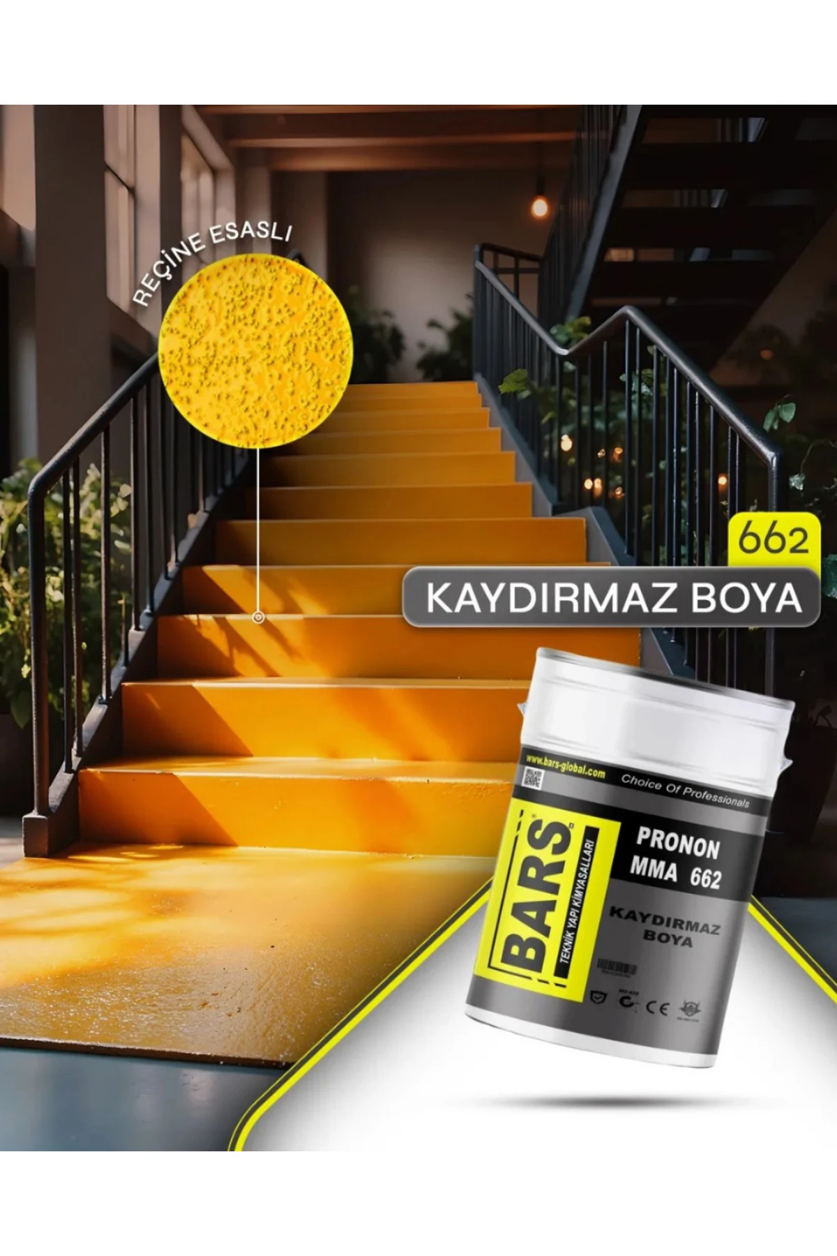 Kaydırmaz Pürüzlü Merdiven Ve Zemin Boyası - Ral: 7035