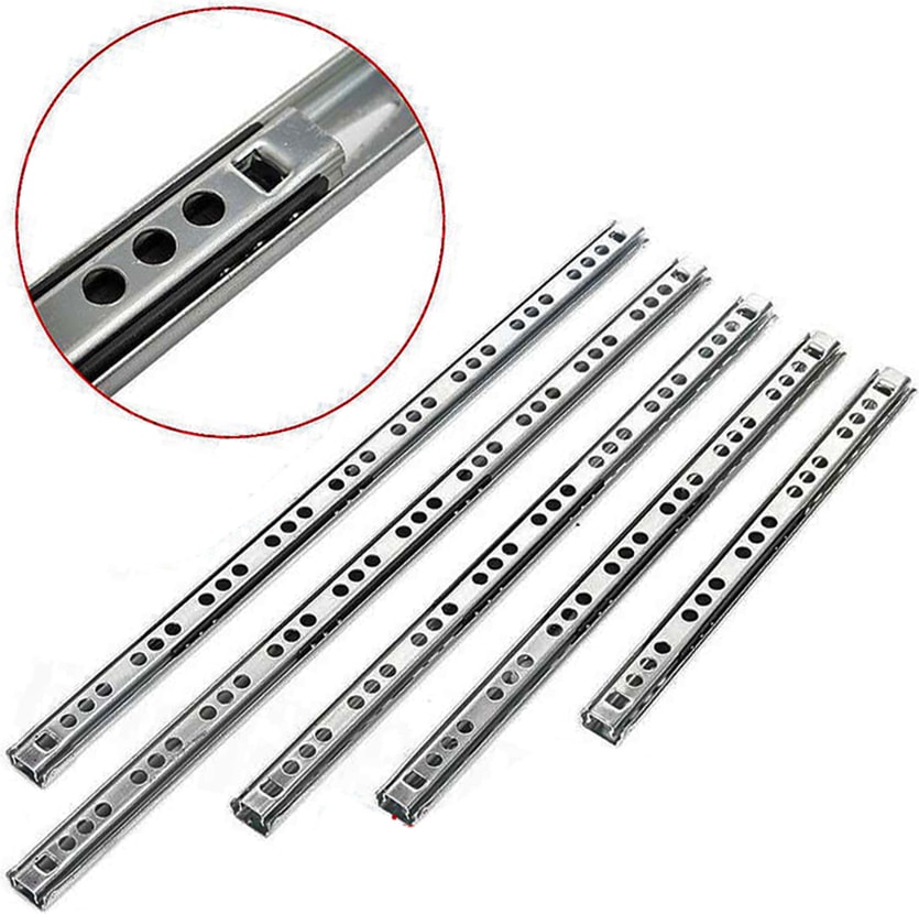 17MM Teleskopik Ince Çekmece Rayı - 34CM (2 Parça Set)