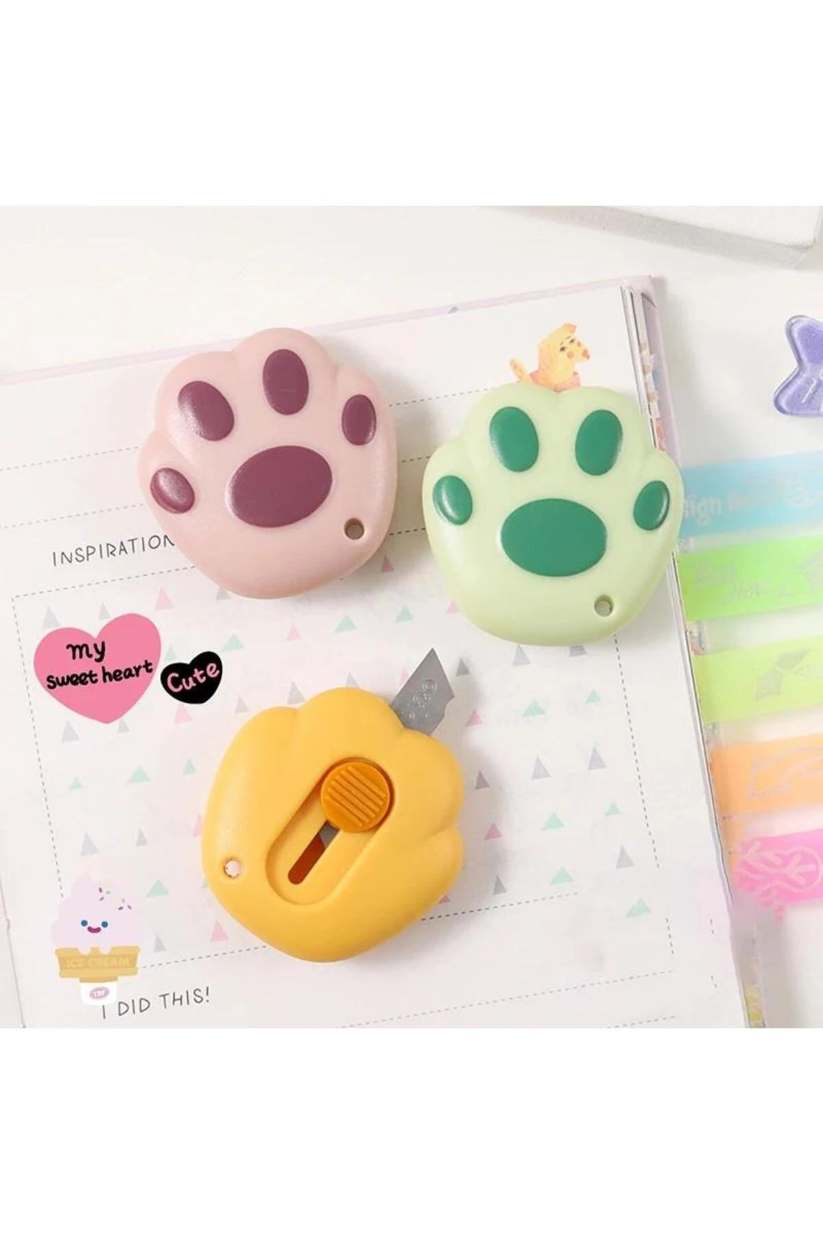 New Colletion   3 lü Harajuku Pati Maket Bıçağı Seti