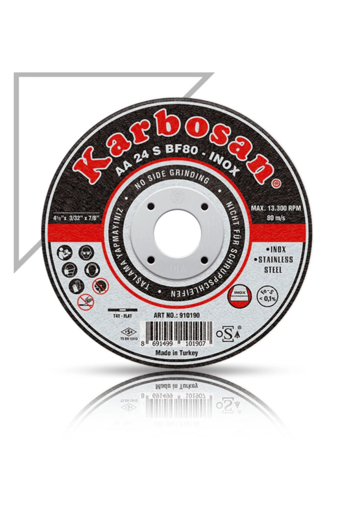 Inox Metal Kesme Taşı 115 - 5 Adet (ince Tip, Hassas Kesim)