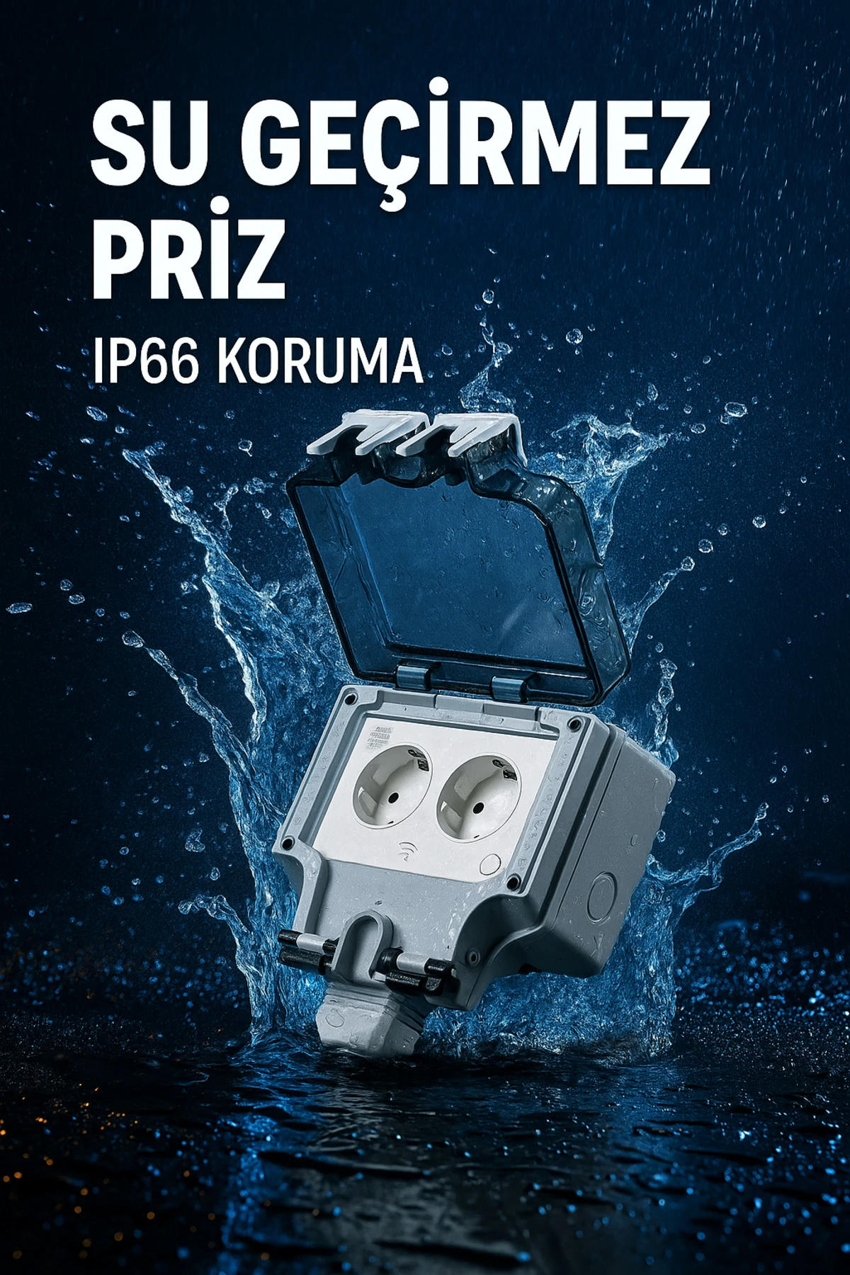 Dış Mekan Wifi Priz Çift Kutup (IP66)