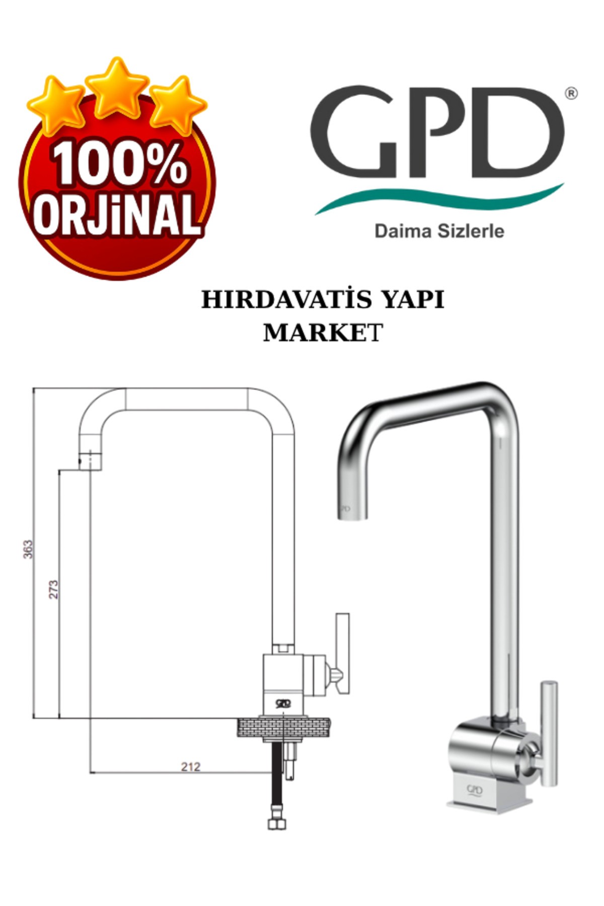 Frezia MTE100 Tek Gövde Eviye Bataryası