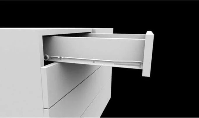 550MM Beyaz Bantlı Çekmece Rayı 1 Takım