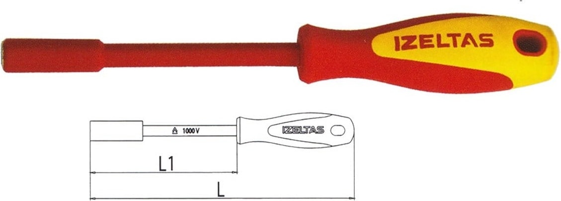 İZELTAŞ Izeltaş 9mm 1000V Izoleli Lokma Uçlu Tornavida