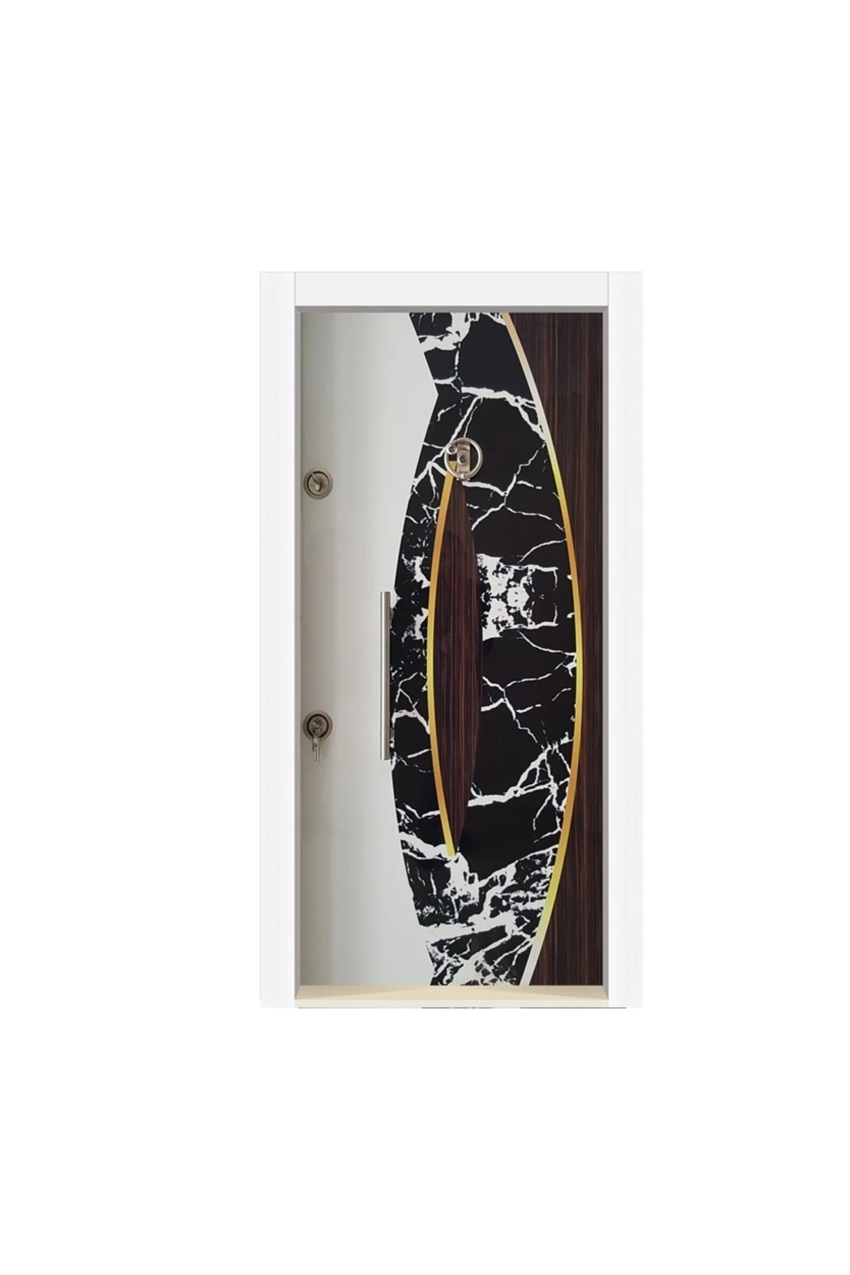 Tez1256 Ultralam Düz Model Çelik Kapı Gizli Ayarlı Tırnaklı Sistem