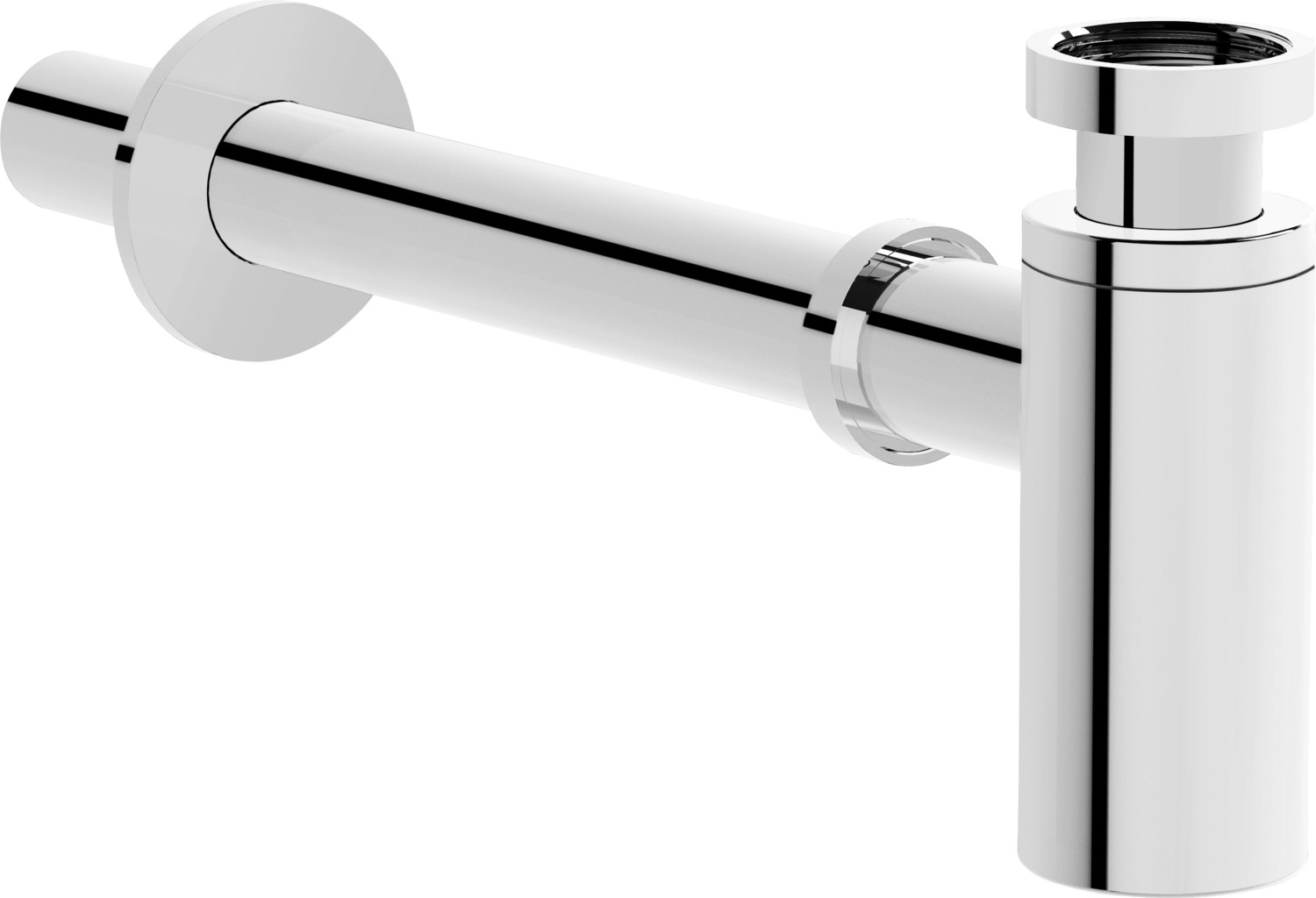 Liquid A45124 Uzun Lavabo Sifonu, T Tipi, Krom