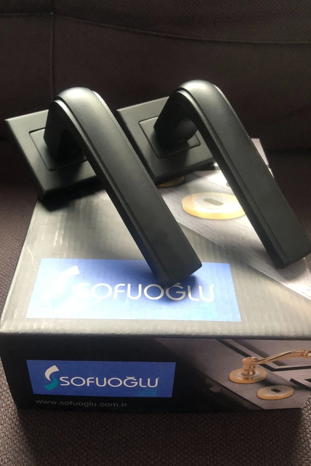 Paslanmaz Çelik Siyah Kare Kapı Kolu Takım, Şık ve Dayanıklı Tasarım