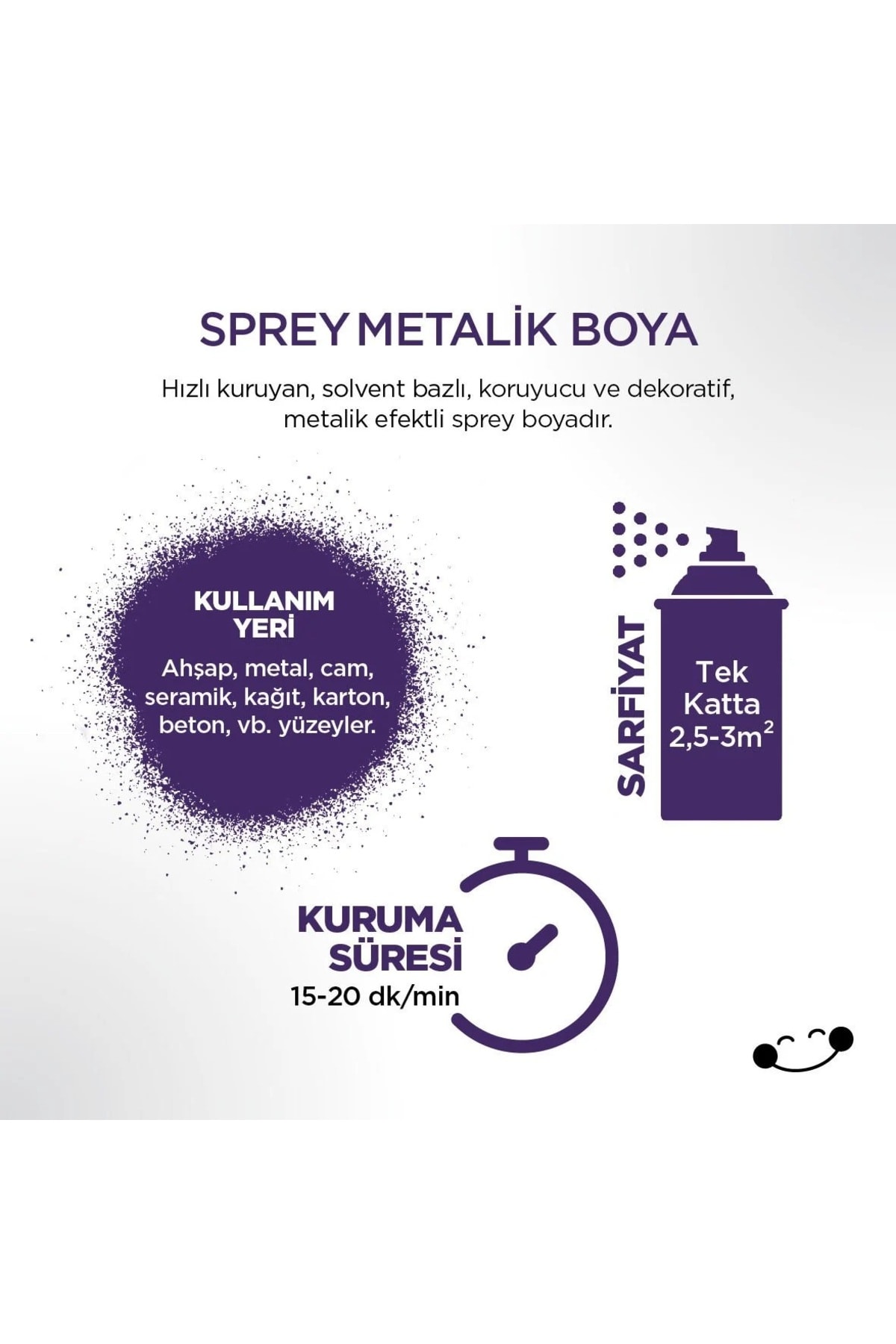Metalik Sprey Mor 400 Ml