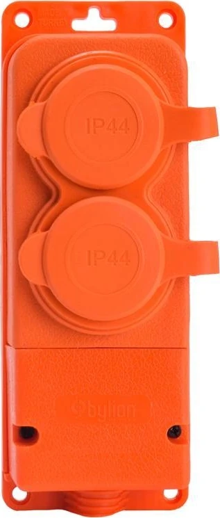 Monofaze Kauçuk 2'li Priz Turuncu