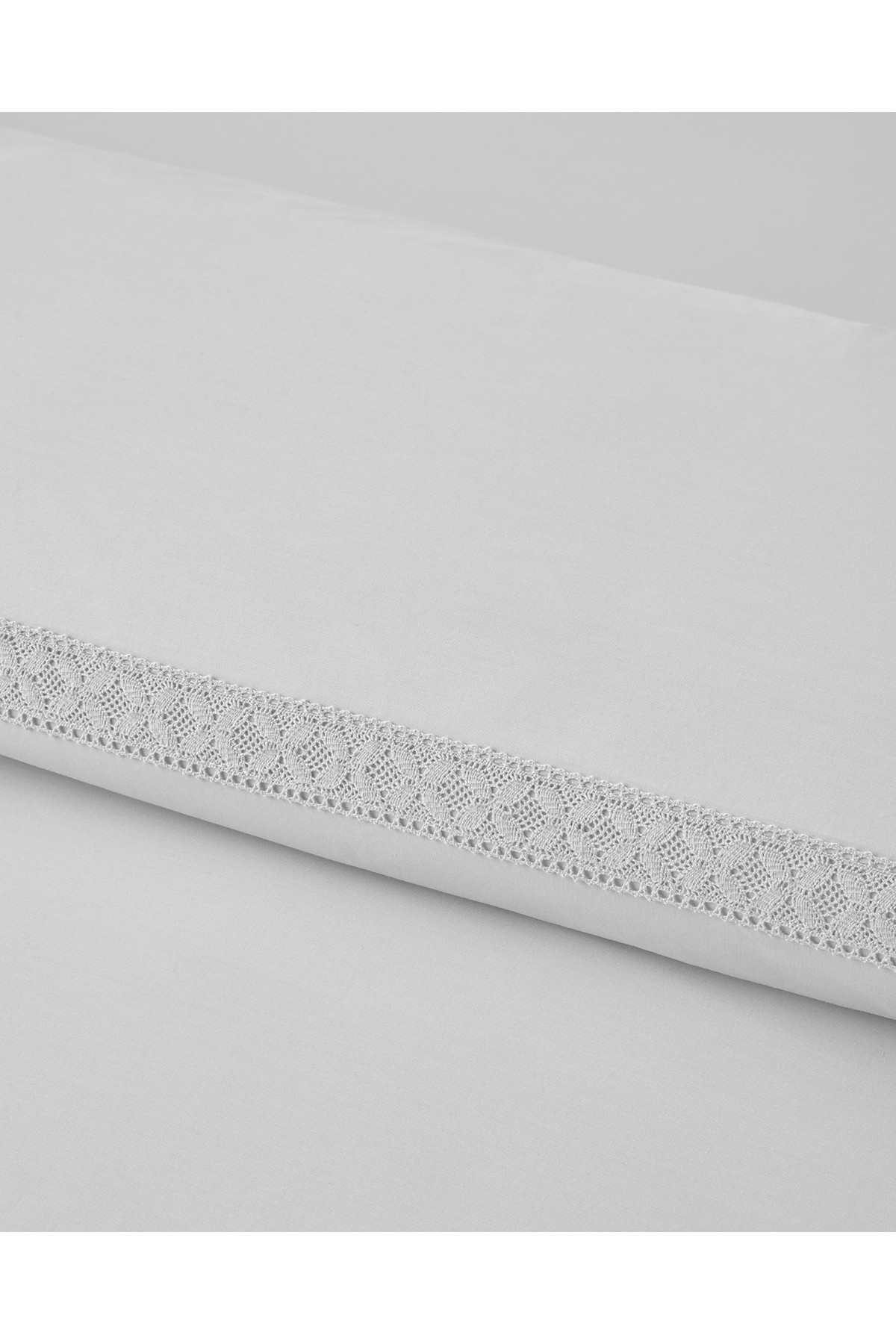 Lace Elegance Kopanakili Perkal Çift Kişilik Nevresim Takımı 200x220 cm Beyaz
