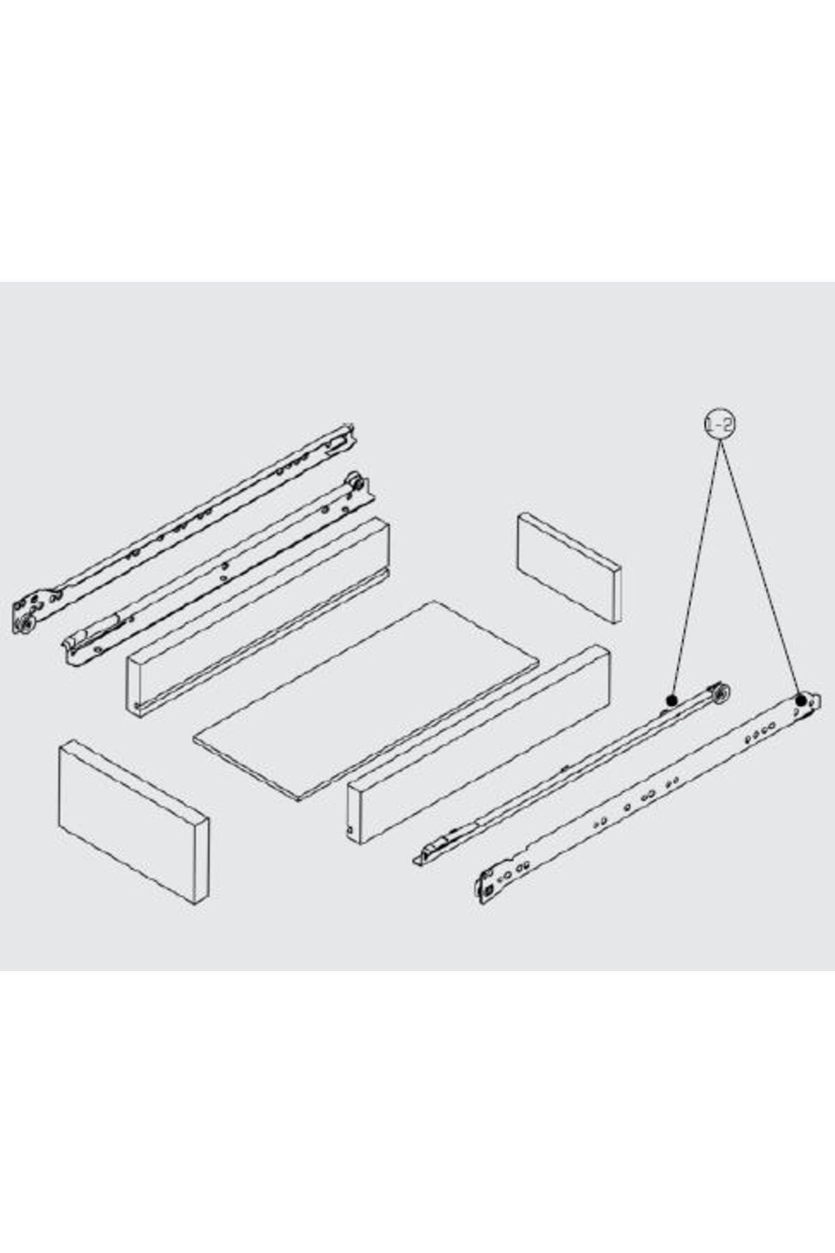 450 Mm Bantlı Metal Ray Set Beyaz