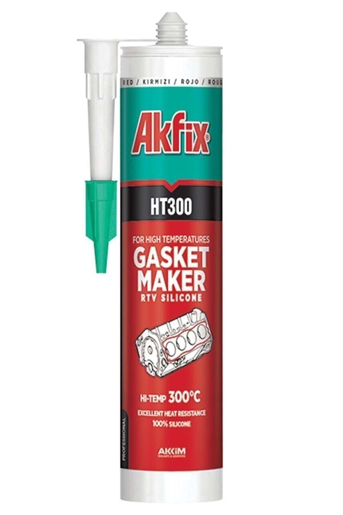 Yüksek Isı Silikonu (rtv) Kırmızı Sıvı Conta Ht300 280 Ml