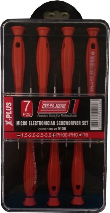 X-Plus 7 Parça Elektrikçi Tornavida Takım Seti