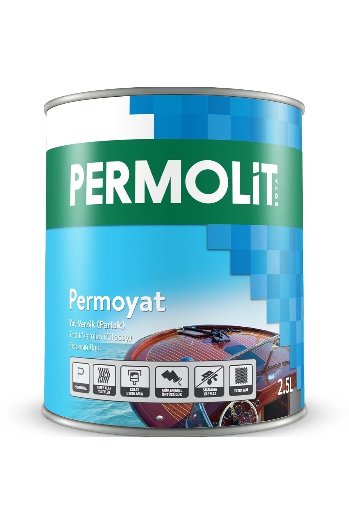 Akçalı Sentetik Parlak Şeffaf Yat Vernik 2.5 Lt.