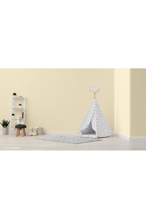 Ada Kids 8933-1 Duvar Kağıdı Krem Kalp Desenli