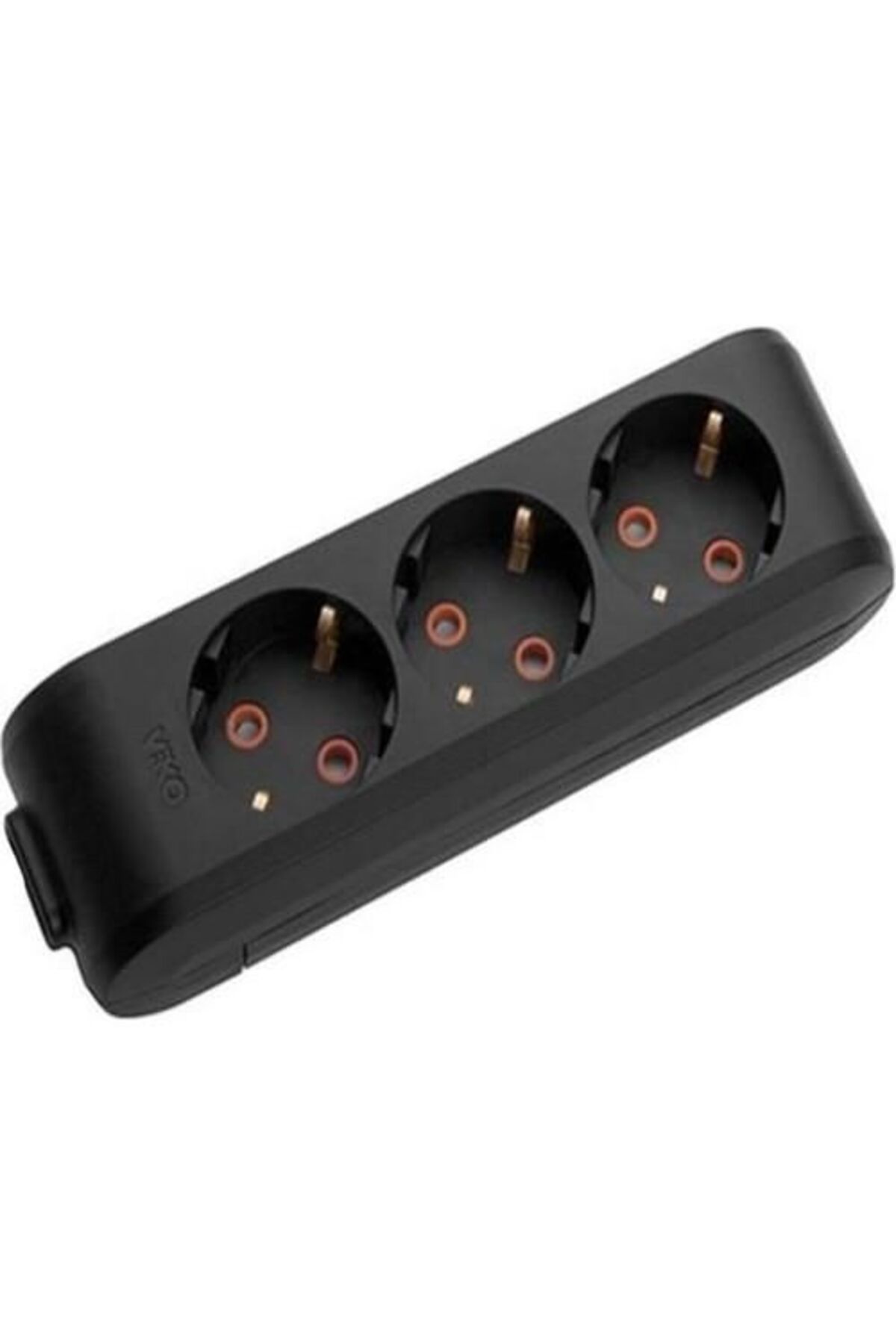 Viko 3 Lü Kablosuz Klemensli Priz Siyah