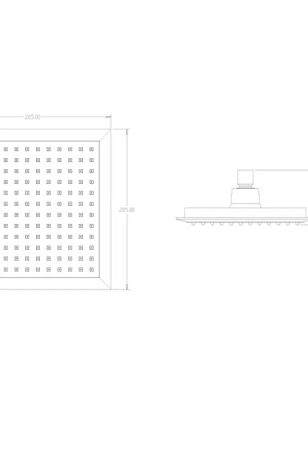 Banyo Quadro Kare Tepe Duş Başlığı 55200