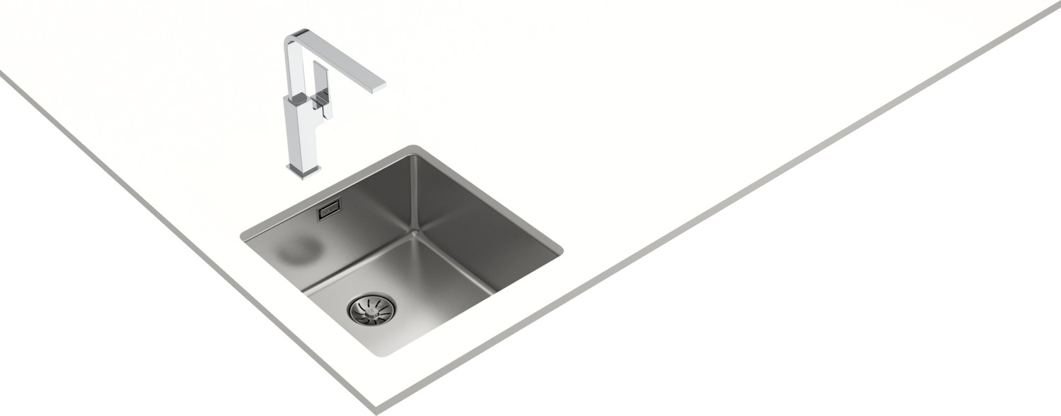 - Be Lınea Pureclean 40.40 - Tezgahaltı Eviye - Paslanmaz Çelik - 40 cm - 115000064