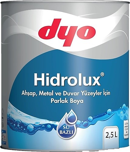 DYO HİDROLUX BAZ  Su Bazlı Parlak Boyası  7,5 lt