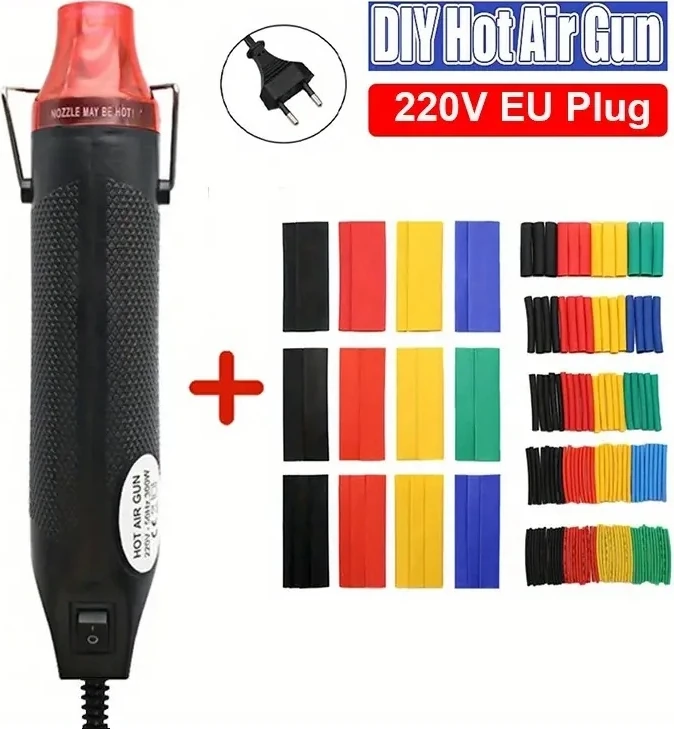 220V 300W Sıcak Hava Isı Tabancası & 200 Parça Kablo Set