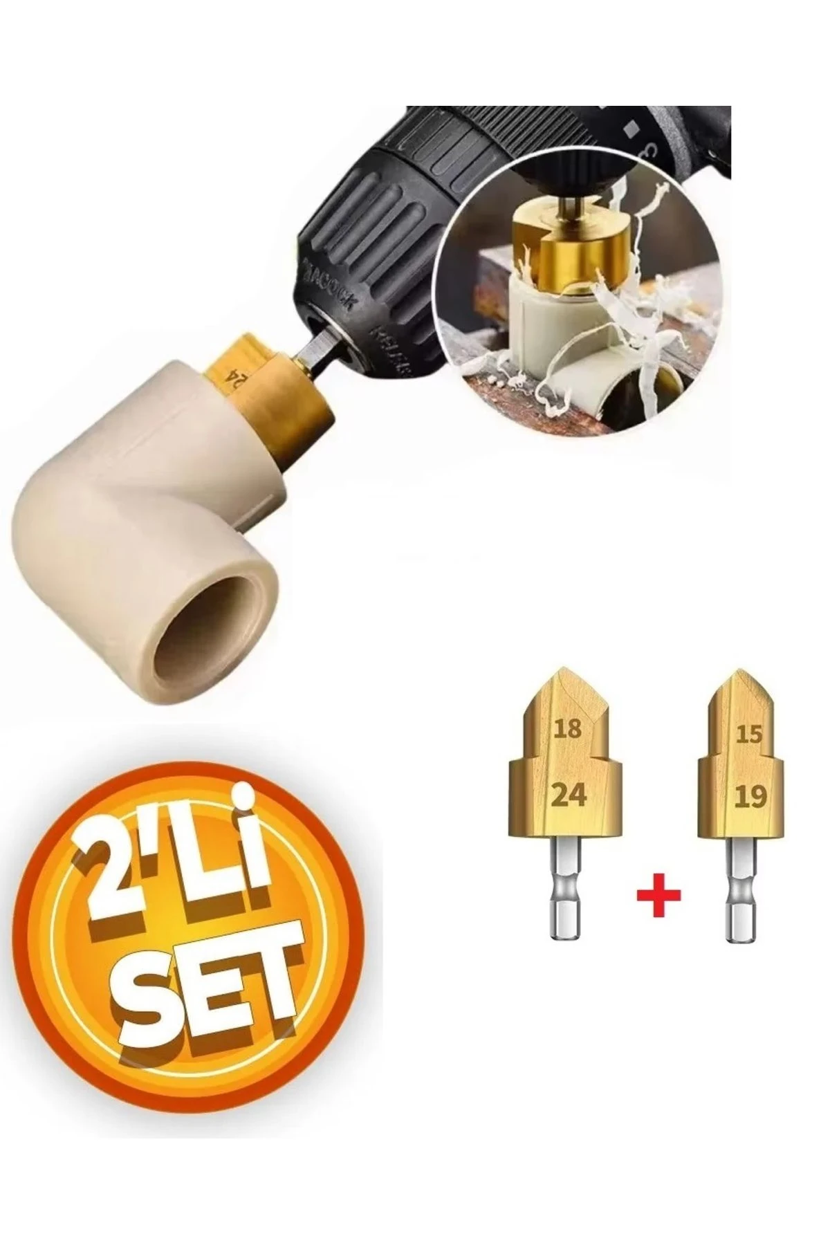 Sıhhi Tesisatçı için Çelik Genişletici Matkap Ucu Seti PPRC Su Boru Onarma Havşası Raybalama Aparatı