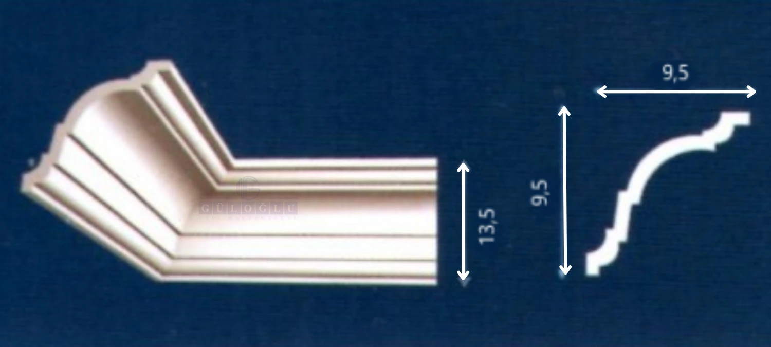 13,5 cm Stropiyer-Kartonpiyer 5 Adet-10 Metre