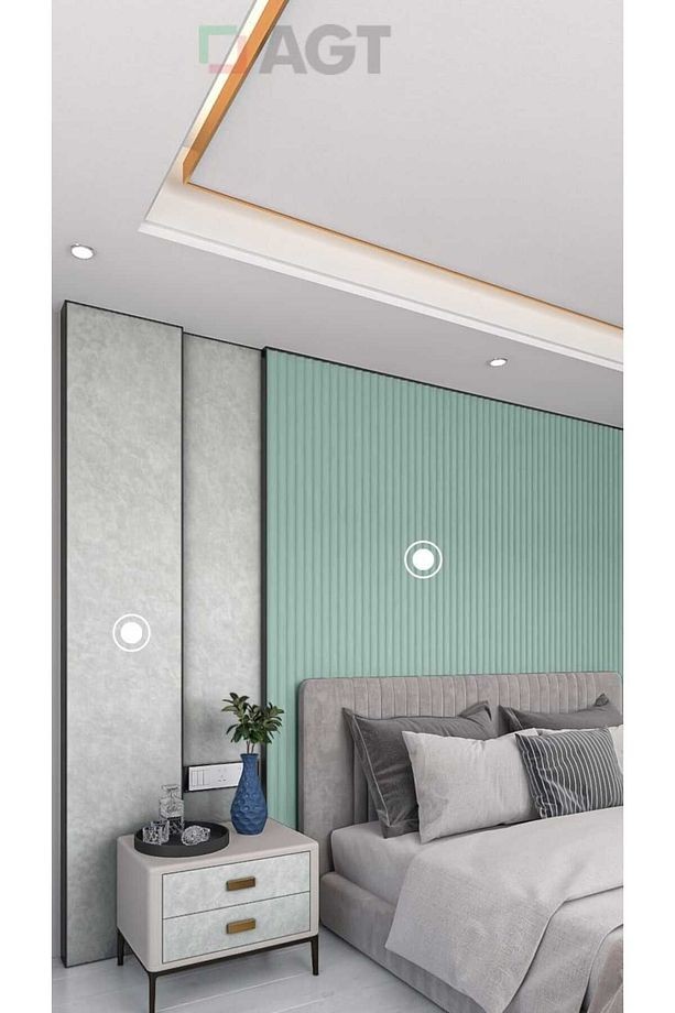 Antalya Yıldız Duvar Lambri Profili Lb 2200 Soft Touch Su Yeşili - Kargo Bedava