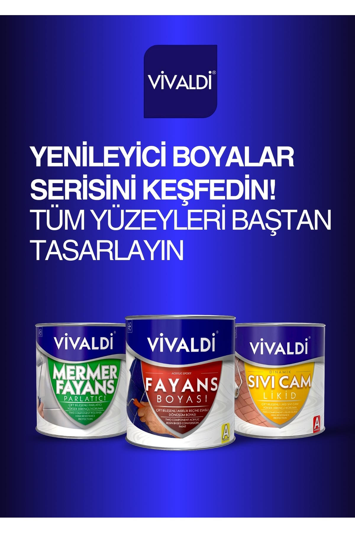 OZKUVVET Fayans Boyası - Astar Ve Vernik Gerektirmeyen Boya - Buz Saçağı