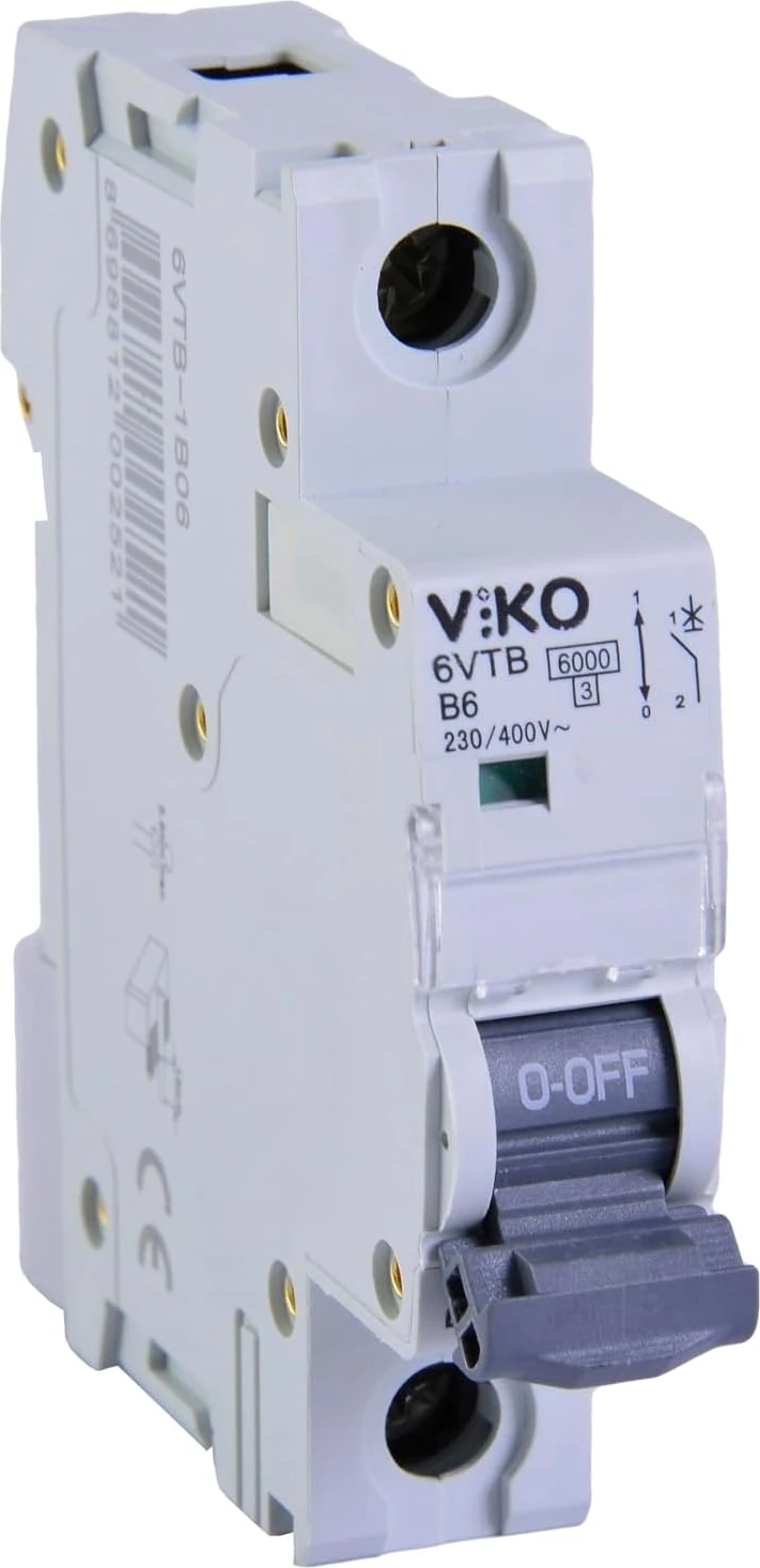 6VTB-1B06 Otomatik Sigorta 6ka B Tipi 1 Kutup 06A
