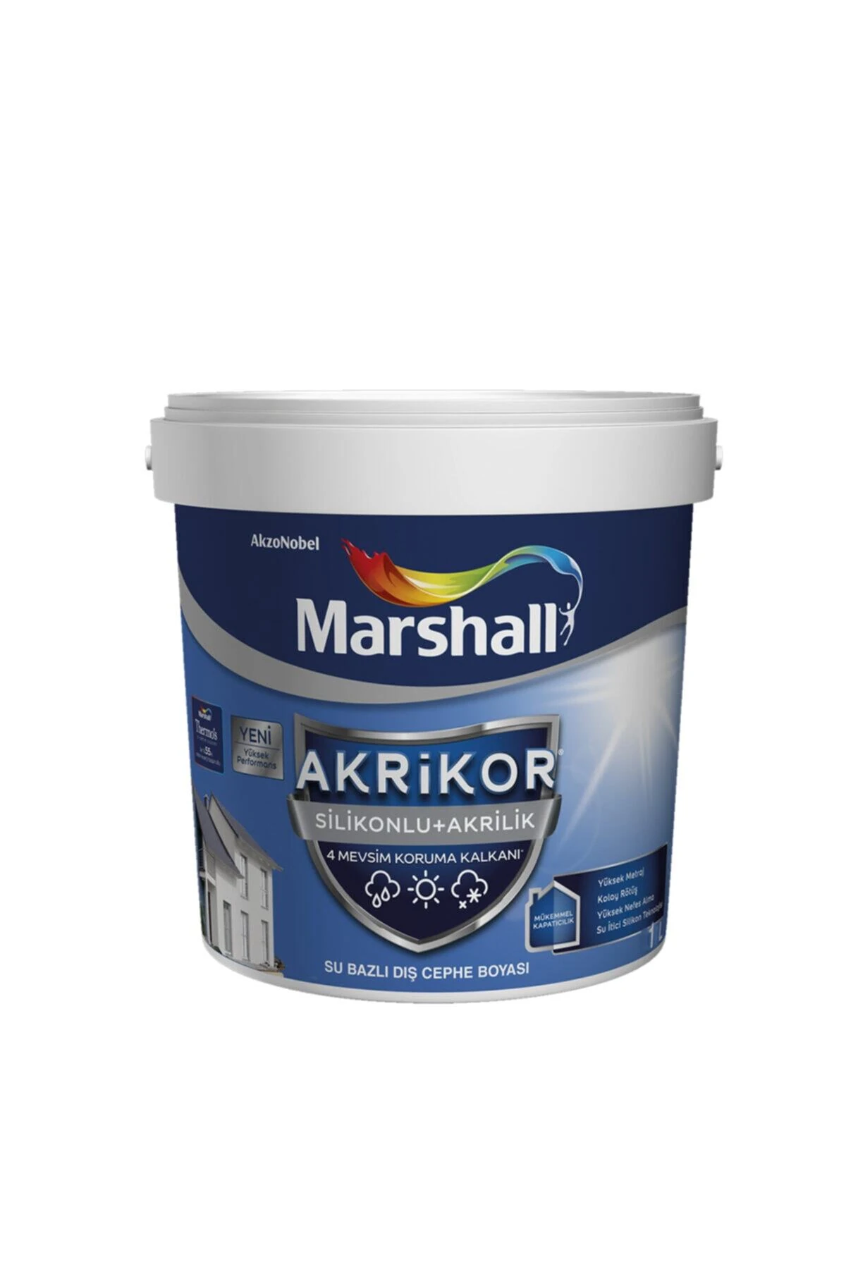 Akrikor Silikonlu Akrilik Boya T1 0,75 lt.1 kg