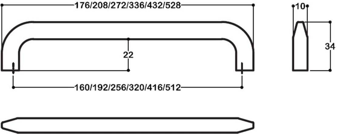 Saten Rengi 256 Mm Modern Kulp - Ssy8682 0256 Nb