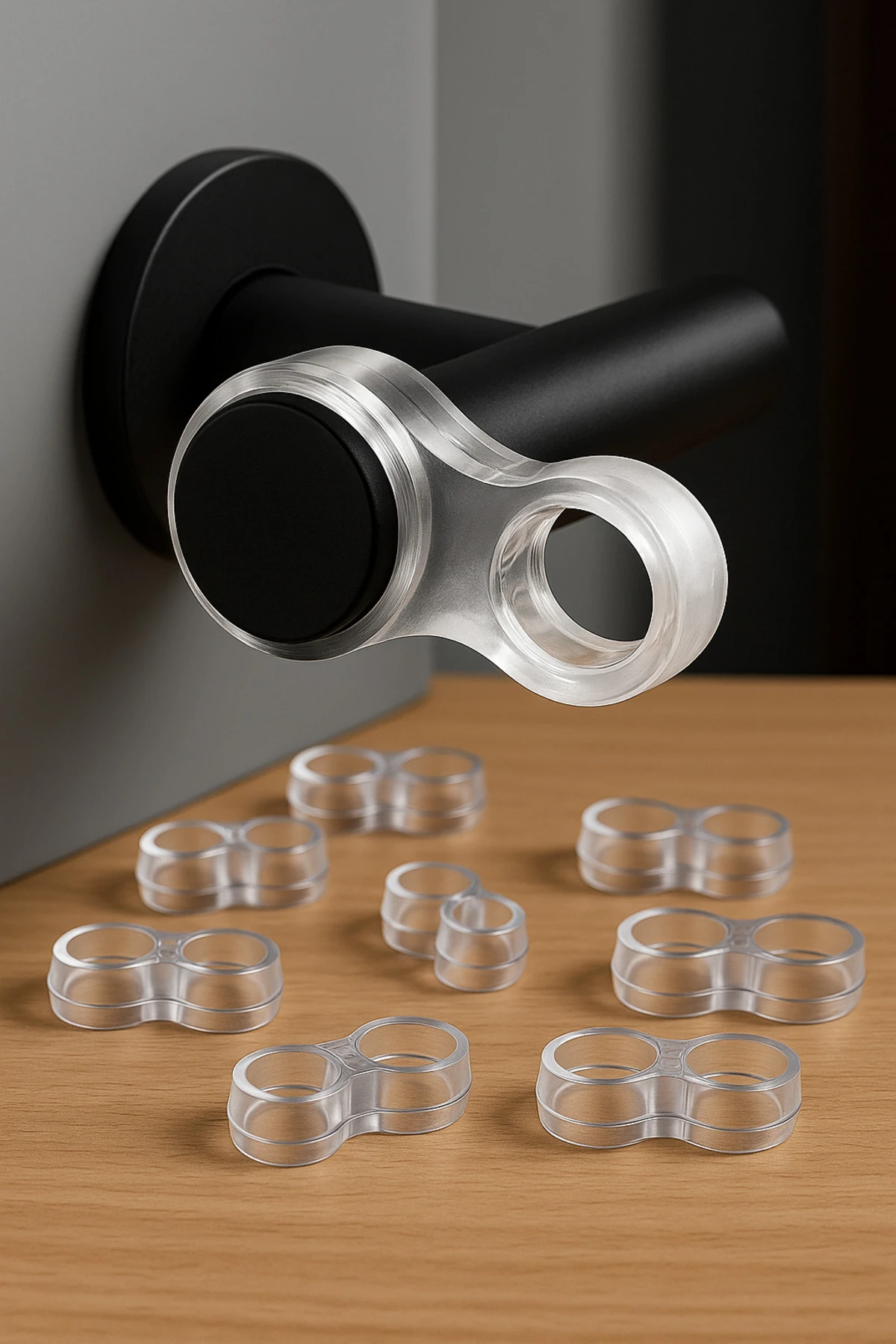 1 Adet Stoper Kapı Kolu Pencere Stoperi, Duvar Koruyucu Tampon, Silikon Durdurucu