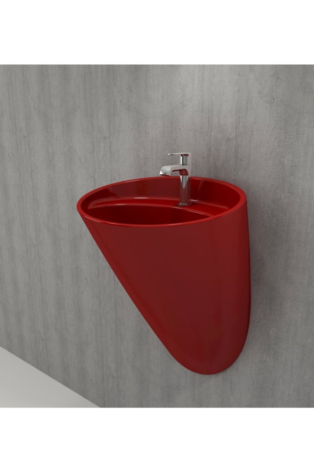 Venezıa Asma Monoblok Lavabo - Parlak Kırmızı