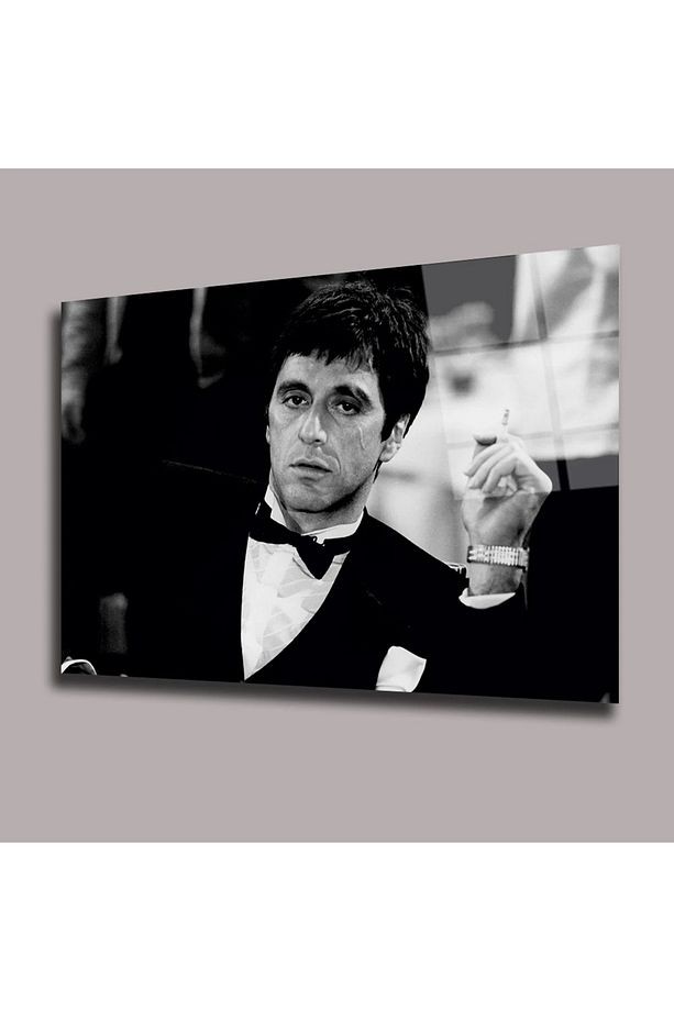 Takım Elbiseli Alpacino- Tony Montana Sinema Ve Ünlüler Cam Tablo #PCT0937