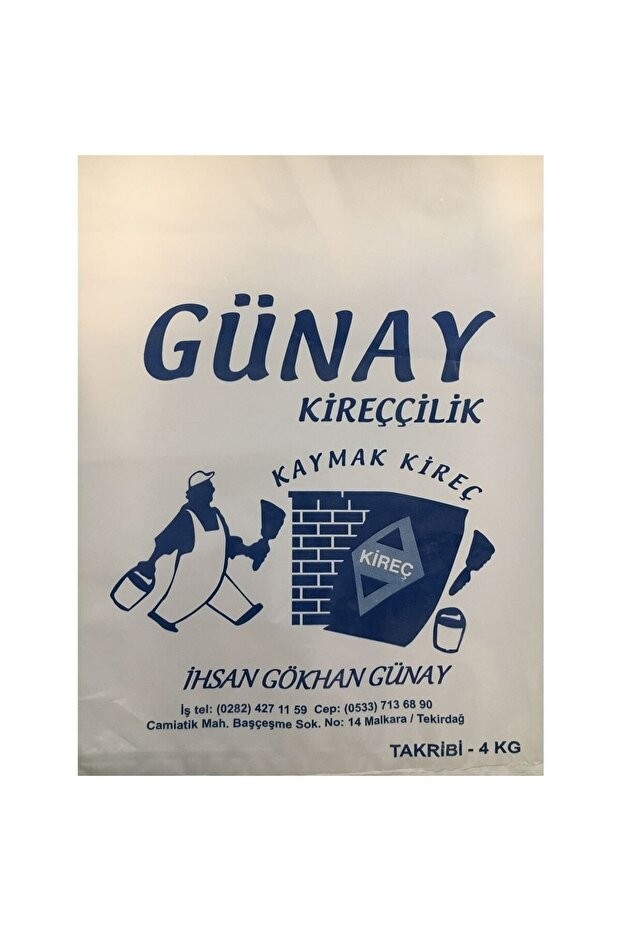 Sönmüş Kireç 1 Paket 4 Kg Boya Ve Badanalık Kaymak Kireç Badana Kireci Sönmüş Badana Kireci